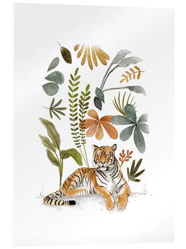 Stampa su vetro acrilico Bengal Tiger in the jungle