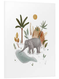 Quadro em PVC Jungle elephant - Urchin Bay
