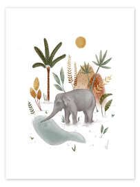 Tableau Jungle elephant - Urchin Bay