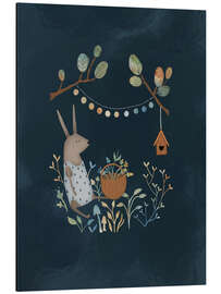 Magnettafel Gartenlichter in der Nacht