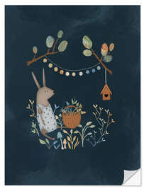 Wandsticker Gartenlichter in der Nacht