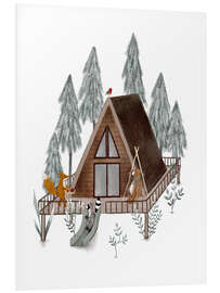Hartschaumbild Häuschen im Wald - Urchin Bay