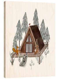 Obraz na drewnie Cabin In The Woods - Urchin Bay