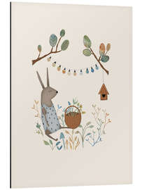 Aluminium print Bunny girl in the garden - Urchin Bay