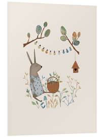 Quadro em PVC Bunny girl in the garden - Urchin Bay