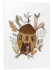 Quadro em PVC Acorn house with mouse - Urchin Bay