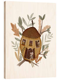 Print på træ Acorn house with mouse - Urchin Bay