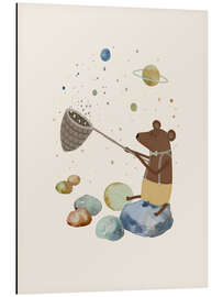 Aluminium print Bleu Bear Catching Stars - Urchin Bay