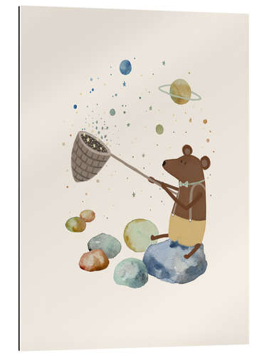 Gallery print Bleu Bear Catching Stars