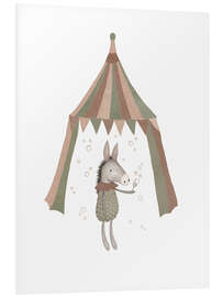 Quadro em PVC Donkey girl with party bubbles - Urchin Bay