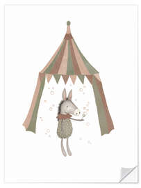 Vinilo para la pared Donkey girl with party bubbles - Urchin Bay