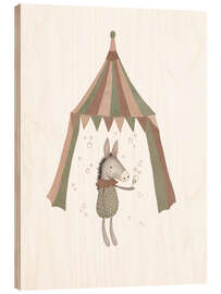 Obraz na drewnie Donkey girl with party bubbles - Urchin Bay