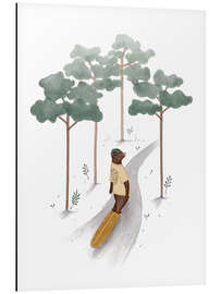 Aluminium print Skater Bear - Urchin Bay