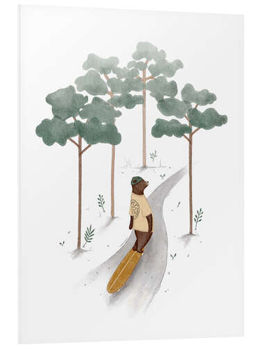 Quadro em PVC Skater Bear
