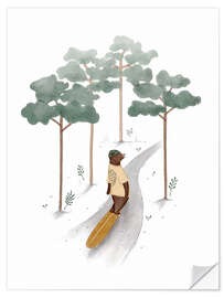 Vinilo para la pared Skater Bear - Urchin Bay