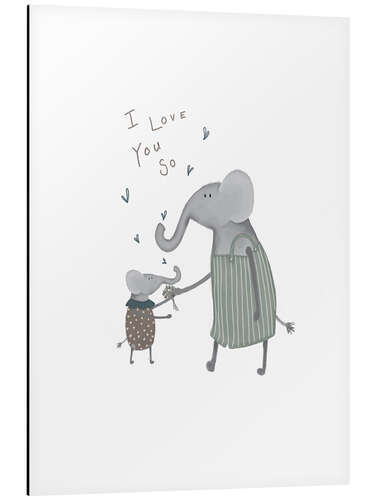Aluminium print I love you so