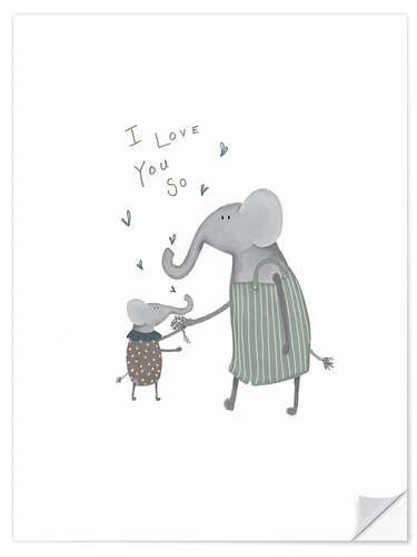 Vinilo para la pared I love you so