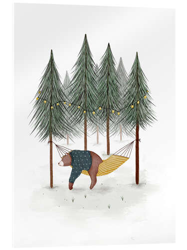 Obraz na szkle akrylowym Barnaby Bear in the hammock