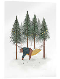 Obraz na szkle akrylowym Barnaby Bear in the hammock - Urchin Bay