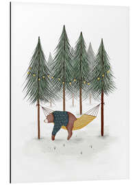 Aluminium print Barnaby Bear in the hammock - Urchin Bay