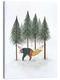Quadro em tela Barnaby Bear in the hammock - Urchin Bay