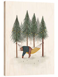 Obraz na drewnie Barnaby Bear in the hammock - Urchin Bay