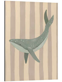 Aluminium print Vintage Whale - Urchin Bay