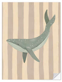 Wandsticker Vintage Wal - Urchin Bay