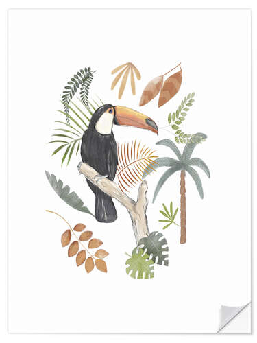Vinilo para la pared Toucan Jungle