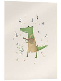 Acrylic print Clemet Crocodile Jammin' - Urchin Bay