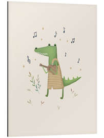 Aluminium print Clemet Crocodile Jammin' - Urchin Bay