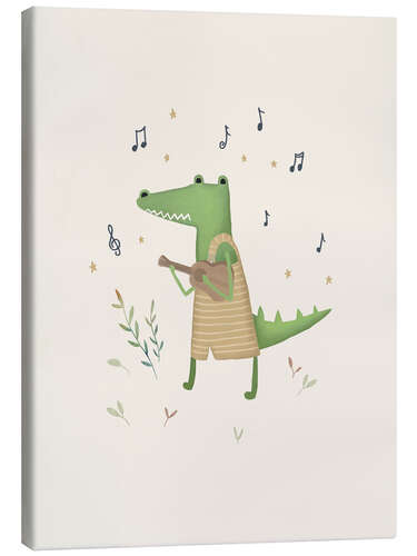 Canvas print Clemet Crocodile Jammin'