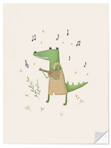 Vinilo para la pared Clemet Crocodile Jammin'