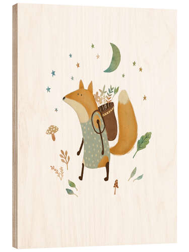 Obraz na drewnie Foraging Fox