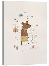 Quadro em tela Bear and Bees - Urchin Bay
