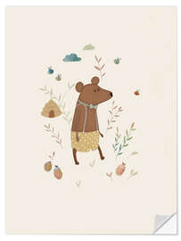 Vinilo para la pared Bear and Bees - Urchin Bay