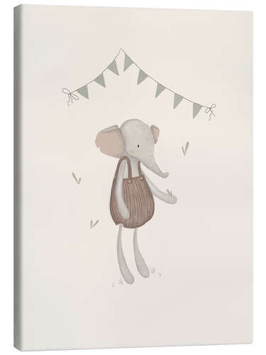 Quadro em tela Elefante Vintage