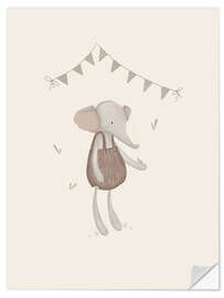 Vinilo para la pared Elefante vintage - Urchin Bay