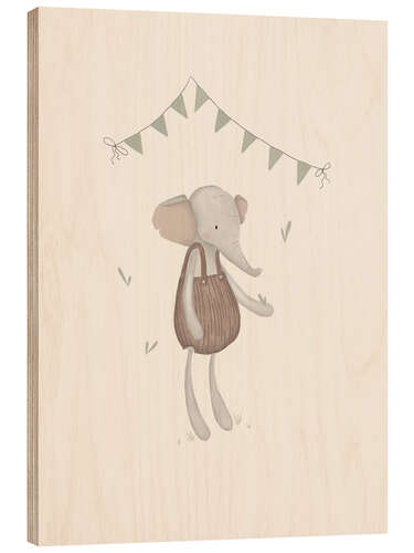 Puutaulu Vintage Elephant