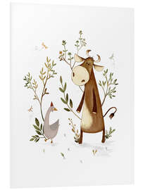 Quadro em PVC Walk with cow and goose - Urchin Bay