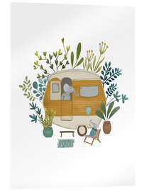 Acrylglasbild Kleiner Elefanten-Caravan