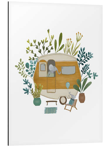 Obraz na aluminium Elephant Esme's Little Caravan
