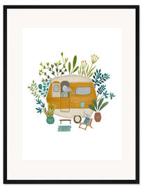 Gerahmter Kunstdruck Kleiner Elefanten-Caravan