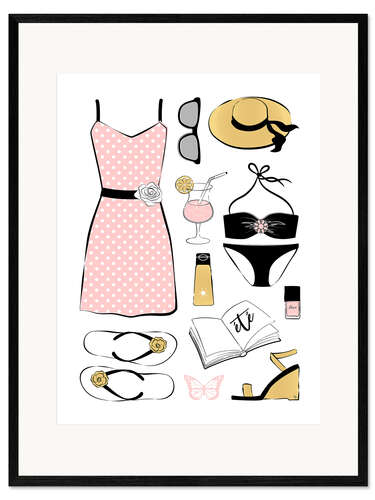 Impression artistique encadrée Summer vibes