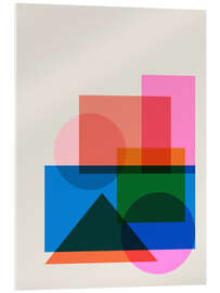 Cuadro de metacrilato Geometric Blocks in Colour - apricot and birch