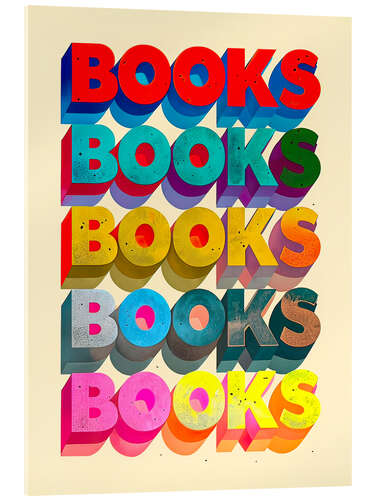 Tableau en verre acrylique Books