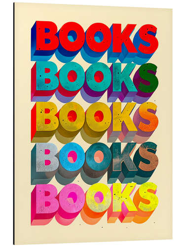 Aluminium print Books