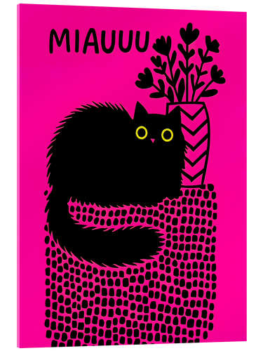 Acrylic print Miauuu