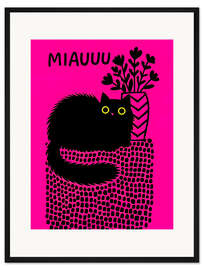 Gerahmter Kunstdruck Miauuu - nobelart