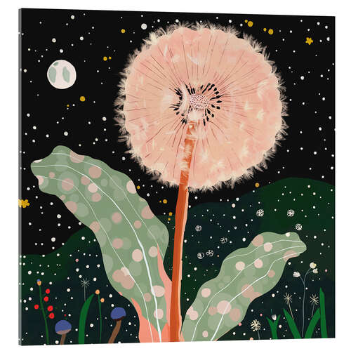 Acrylic print Night Dandelion